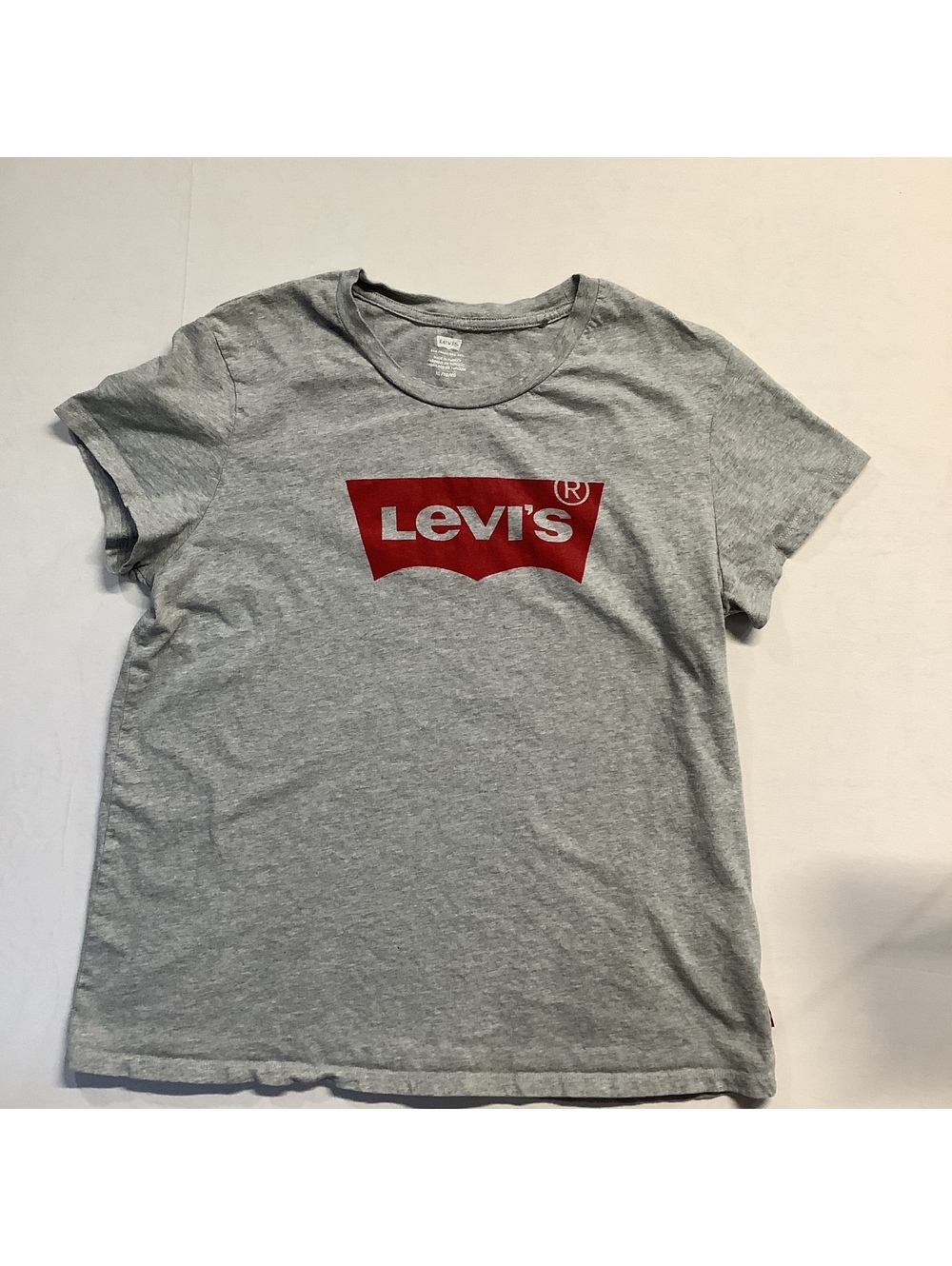 Levi's Gray Logo T-Shirt Size XL Made in Turkey